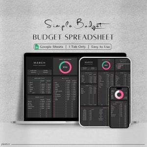 Budget Planner per Fogli Google / Modello di budget mensile / Foglio di calcolo del budget mensile, budget per busta paga, Budget Tracker, Budget quindicinale