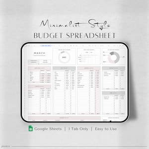Budgetplanner voor Google Spreadsheets | Spreadsheet maandbudget | Budgettracker voor salaris | Sjabloon weekbudget, tweewekelijks budget, budgettering