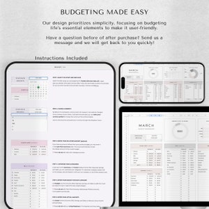 Google Sheets Budget Manager | Monthly Budget Spreadsheet | Paycheck Tracker | Weekly Budget Template | Biweekly Budgeting Solution