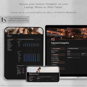 Dark Mode Notion Ultimate Life Planner: All-in-One Template | Personalized Digital Planner with Aesthetic Appeal