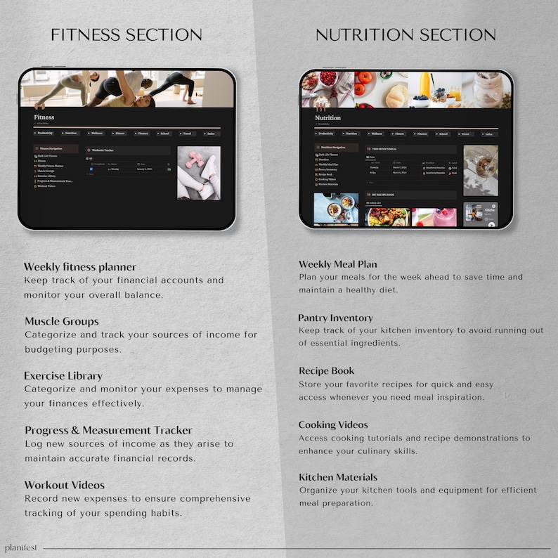 Dark Mode Notion Ultimate Life Planner: All-in-One Template | Personalized Digital Planner with Aesthetic Appeal