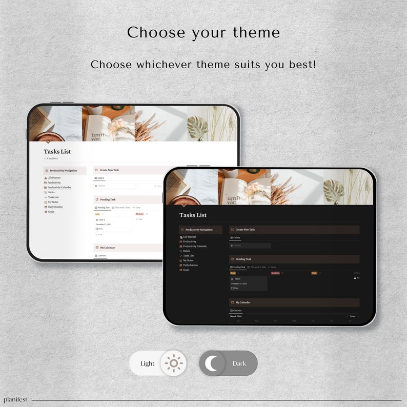 Notion Template | Life Planner Notion Dashboard | ADHD Digital Planner | Adult ADHD Notion Templates, Productivity Self Care Planner