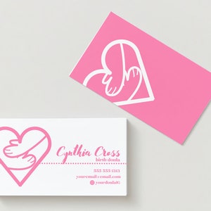 Doula Midwife Business Card Template, Instant Download, Printable Business Card Template, DIY Calling Card, Editable, Canva Template