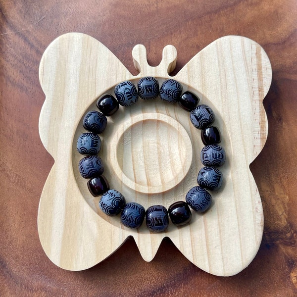 All Natural Bodhi "Midnight Dance" Beaded Bracelet