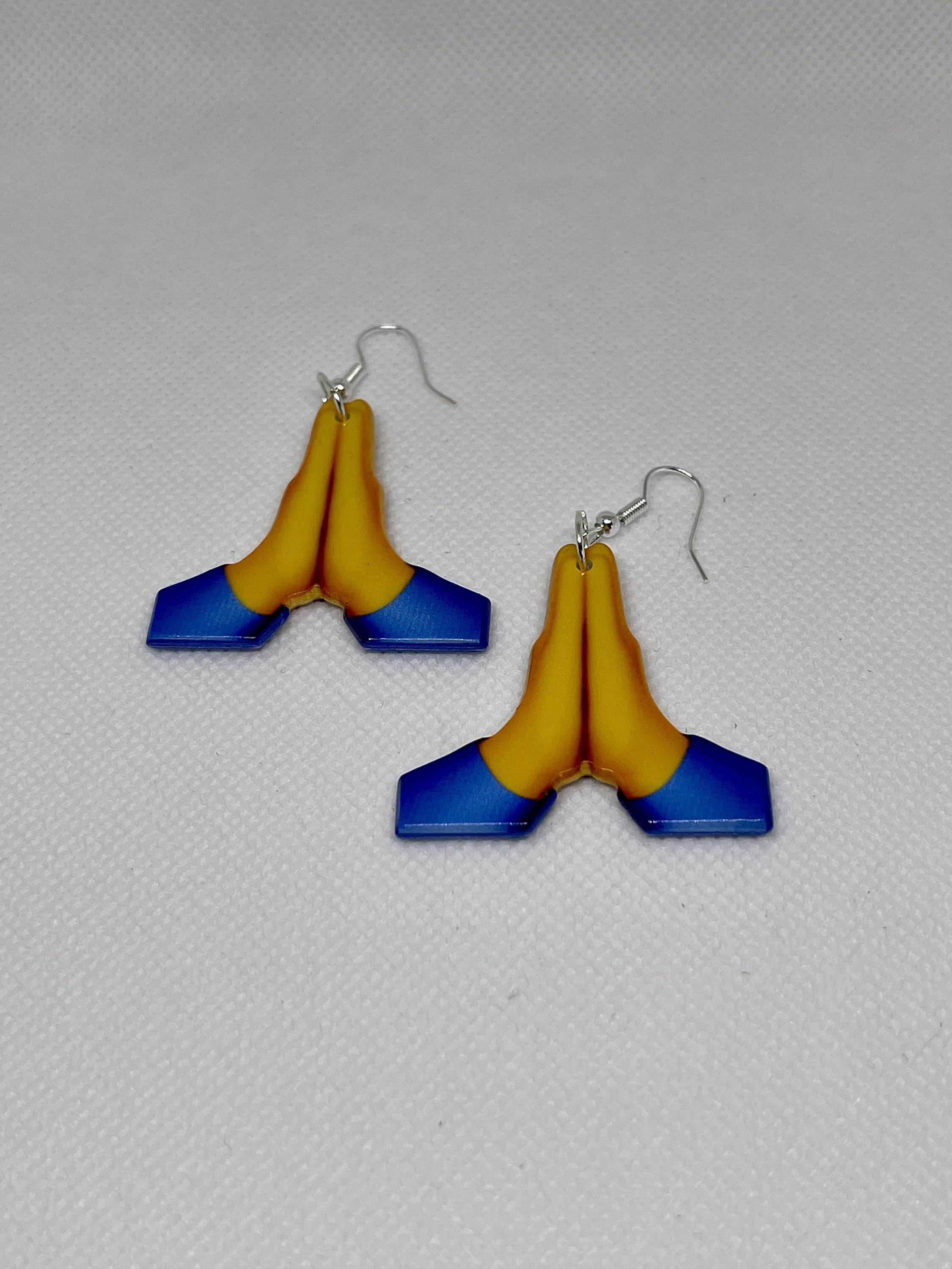 Thank You Folded Prayer Hands Emoji Acrylic Drop Earrings - Etsy