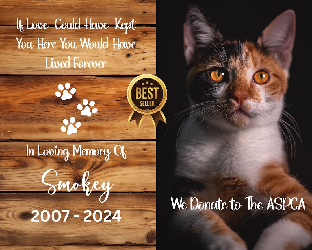Personalized Cat Memorial Gift, Personalized Cat Memorial Keepsake, Pet