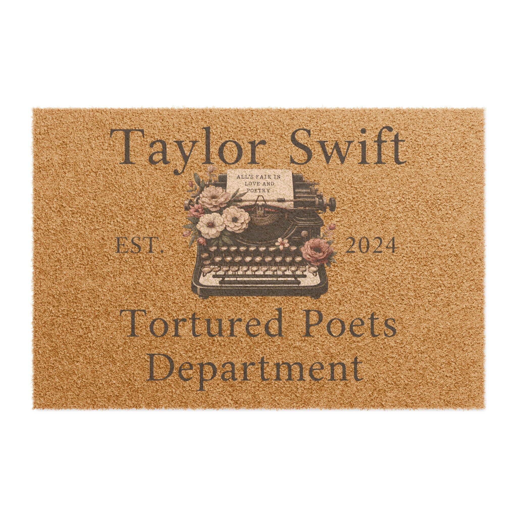 Taylor Swift Doormat, Taylor Tortured Poets Department Mat, Swiftie Fan