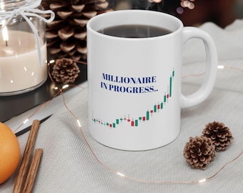 Stock Market Trader Mug, Investor Coffee Cup, Wall Street Decor