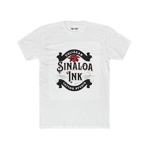 Sinaloa Ink Męska bawełniana koszulka z okrągłym dekoltem