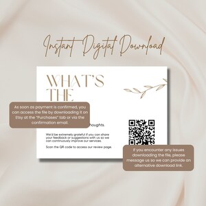 Minimalist Airbnb Feedback Card, Printable Comment Card for Airbnb