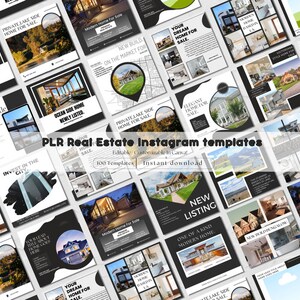 50 Real Estate Instagram Post Templates for Canva | Realtor Template | Instagram Canva Template | Social Media Templates