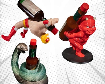 Funny Hot Sauce Holders Fun 3D printed Hotness Gifts for Spicy Lovers and Friends