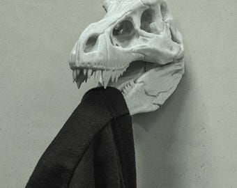 T-Rex Fossil Coat and Keys Holder Jurassic Trex Decoration Paleontology Lovers Functional Decor Gift for Dinosaur Lovers
