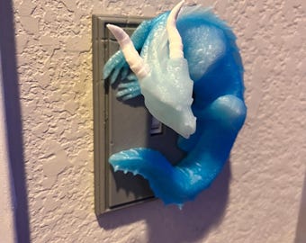 Magical Light Switch Cover, Dragon Guardian Light Switch Cover, Fantasy Wizard Game Room Decor