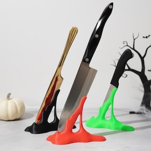 Bloody Knife Stand Halloween Decorations For Your Kitchen Party Decor Sure To Bring A Scream Gouly Kitchen Ware For Knife Storage