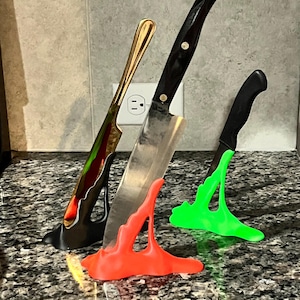 Bloody Knife Stand Halloween Decorations For Your Kitchen Party Decor Sure To Bring A Scream Gouly Kitchen Ware For Knife Storage