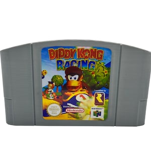 Giant N64 Diddy Kong Racing Oversized Wall Decor Retro Wall Gameroom Decore for Gamers Nerdy Decor Gifts for Arcade Room Nostalgia