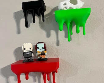Dripping Shelf Modern Melting Wall Shelf for Gothic  Alternative Room Decor Unique Floating Shelf for Bedroom Gamer Setup  Cool Art Display
