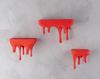 Oozing Shelf Modern Melting Wall Shelf for Gothic  Alternative Room Decor Unique Floating Shelf for Bedroom Gamer Setup  Cool Art Display