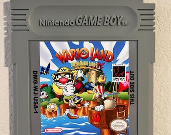 Giant Nintendo Gameboy Wario Land Super Mario Land 3 Cartridge Wall Decor Large Retro Wall Gamer Nerdy Decor Arcade Room Decor