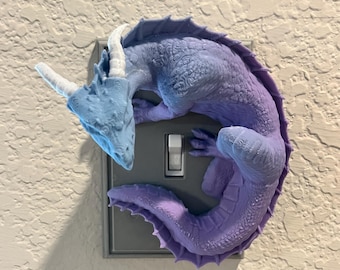 Dragon Guardian Light Switch 1 and 2 Gang Switch Covers (not UL certified) Magical Creatures Wizards and Dragons Gifts for Fans