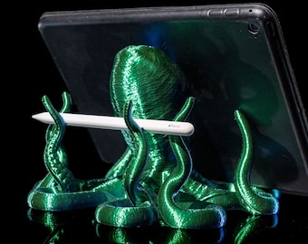 Octopus Stand Creature of the Deep Below 3D Printed Phone/Tablet Accessory Nautical Themed Creature of the Deep 3000 Leagues Under the Sea
