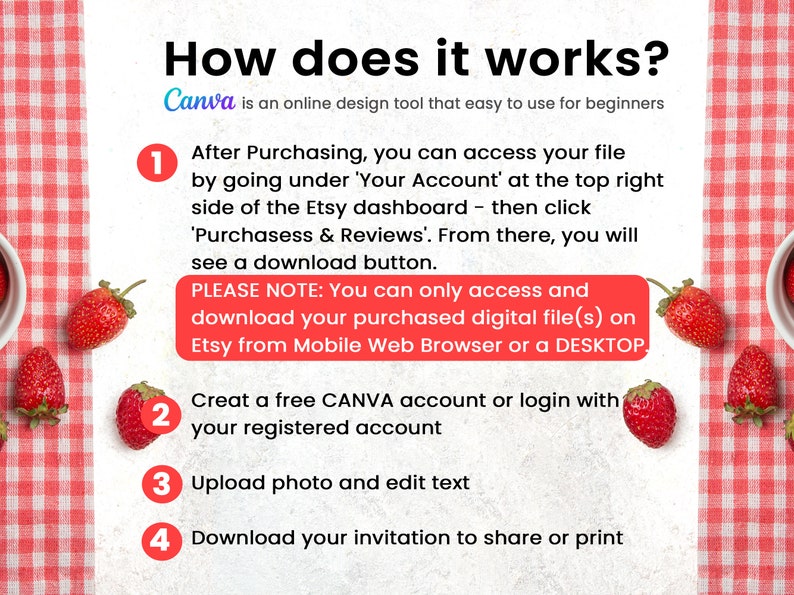 Editable Strawberry Berry sweet birthday invitation Video, Printable Berry First Invite with photo, Strawberry 1st birthday party invites, Digital Download, Instant Download