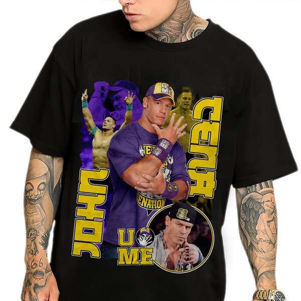 T-shirt John Cena – 100% Lin Doux Et Respirant – Style Décontracté – Cadeau Fan De Catch – Lavable Machine