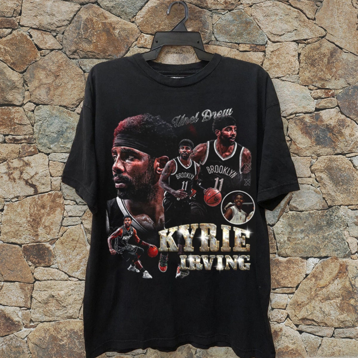 Kyrie Irving Shirt Vintage Rap Off White Brooklyn Nets Basketball