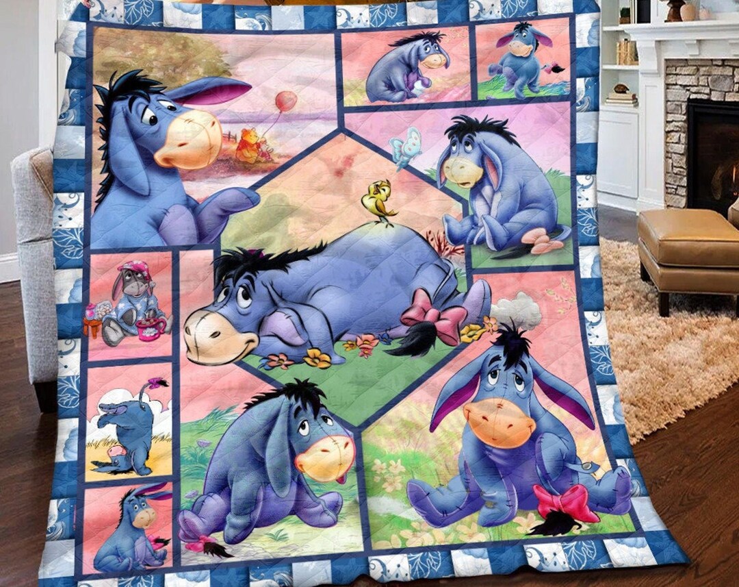 Eeyore Blanket Eeyore Baby Blanket Eeyore Fleece Blanket Etsy