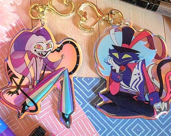 Helluva Boss Fizzy and Ozzy 3" epoxy-sleutelhangers