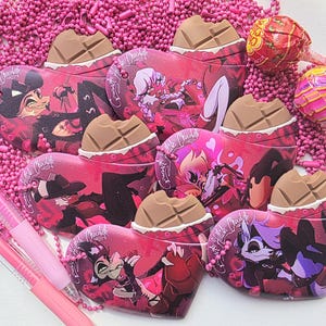 Helluva Boss Valentines 3" Heart Keychains