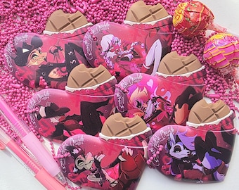 Helluva Boss Valentines 3" Heart Keychains