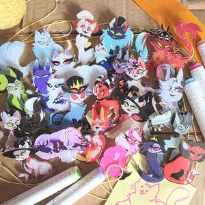 Helluva Boss Cat Acrylic Pins