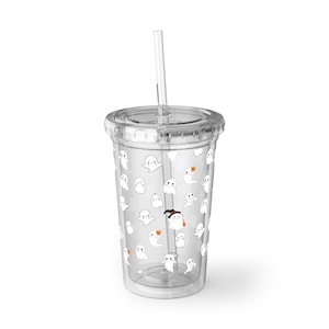 Blushing Ghosts Halloween Acrylic Cup