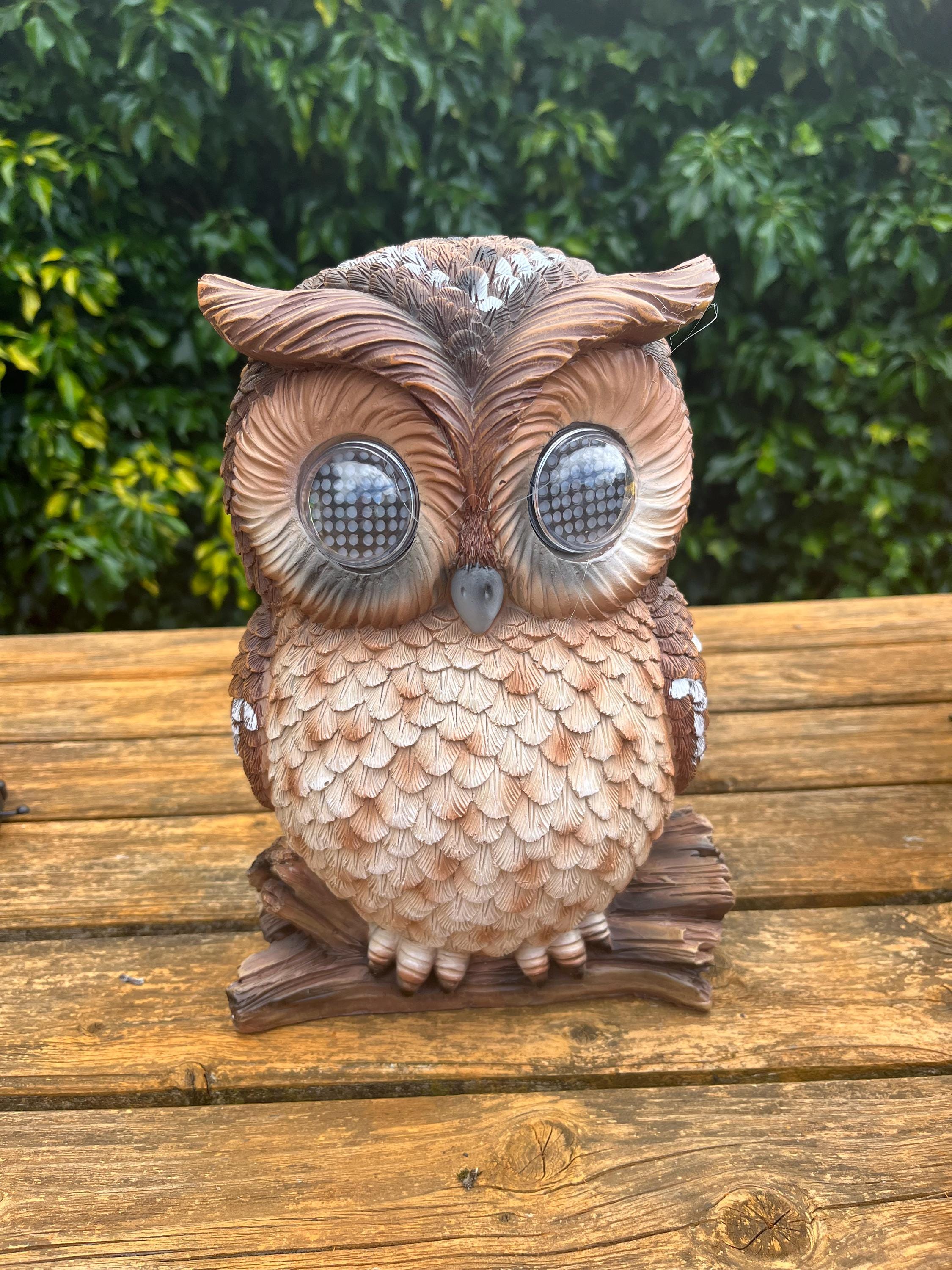新品 未使用 owl outdoor ブラックデザイン ツリー&砧板 セット Alpine Corporation, Solar Owl Statuary, Model# QWR514SLR