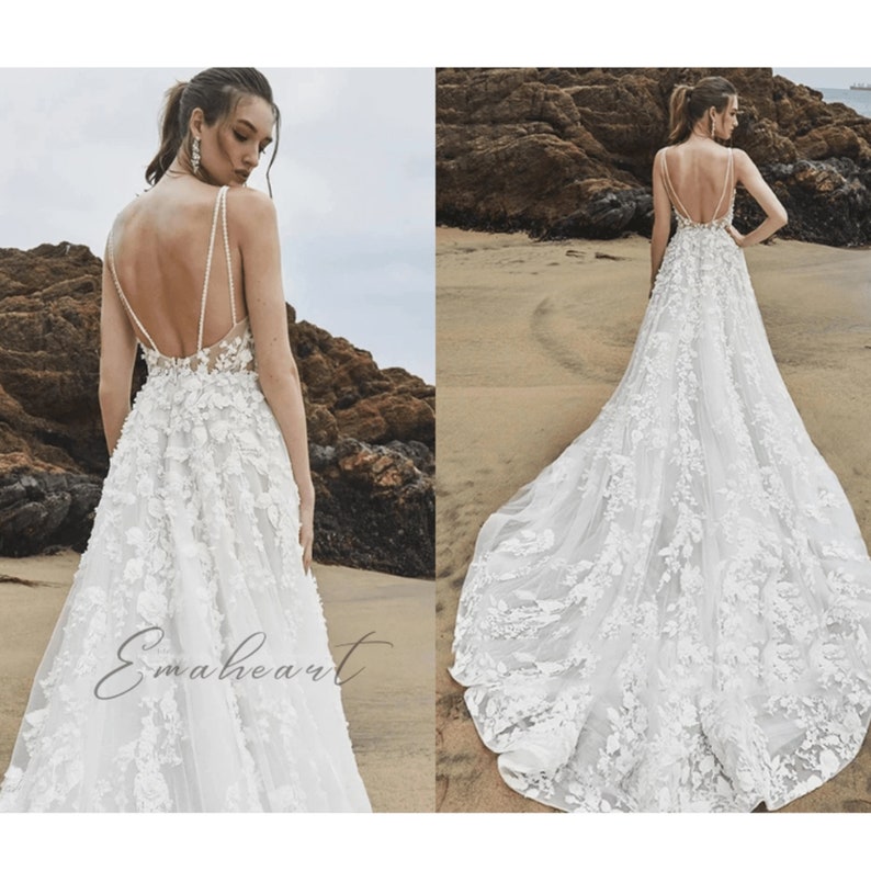 Elegant Beach Wedding Dress Aline: Perfect for Coastal Celebrations