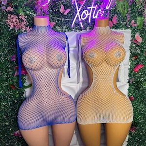 Exotic Dancewear Hollow Out Sides Dress “Lex” Fits XS-L