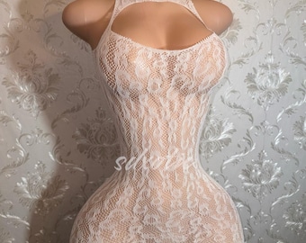 Exotische Dancewear Gepard Fischnetz Strampler Oder Kleid “Royalty” Optional Strass Herz XS-XL