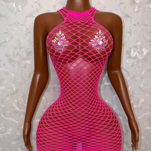 Exotic Dancewear Fishnet Dresses Bodycon Coverup “BODY” Net Dress Fits OS