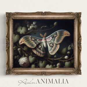 Gold Moth Girl 8.5 X 11 Art Print, Artwork Wall Aesthetic