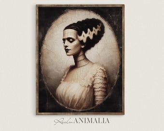 Bride of Frankenstein Print: Classic Movie Monster Halloween Art (Digital Download)