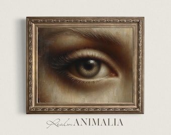 Vintage Lover's Eye Painting: Moody Anatomy Art (Digital Download)