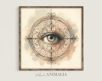 Lover's Eye Art Print: Victorian Watercolor Human Anatomy (Digital Download) S135