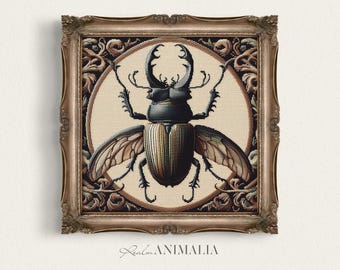 Beetle Tapestry Art Print, Dark Academia Insect Illustration (Digital Download)