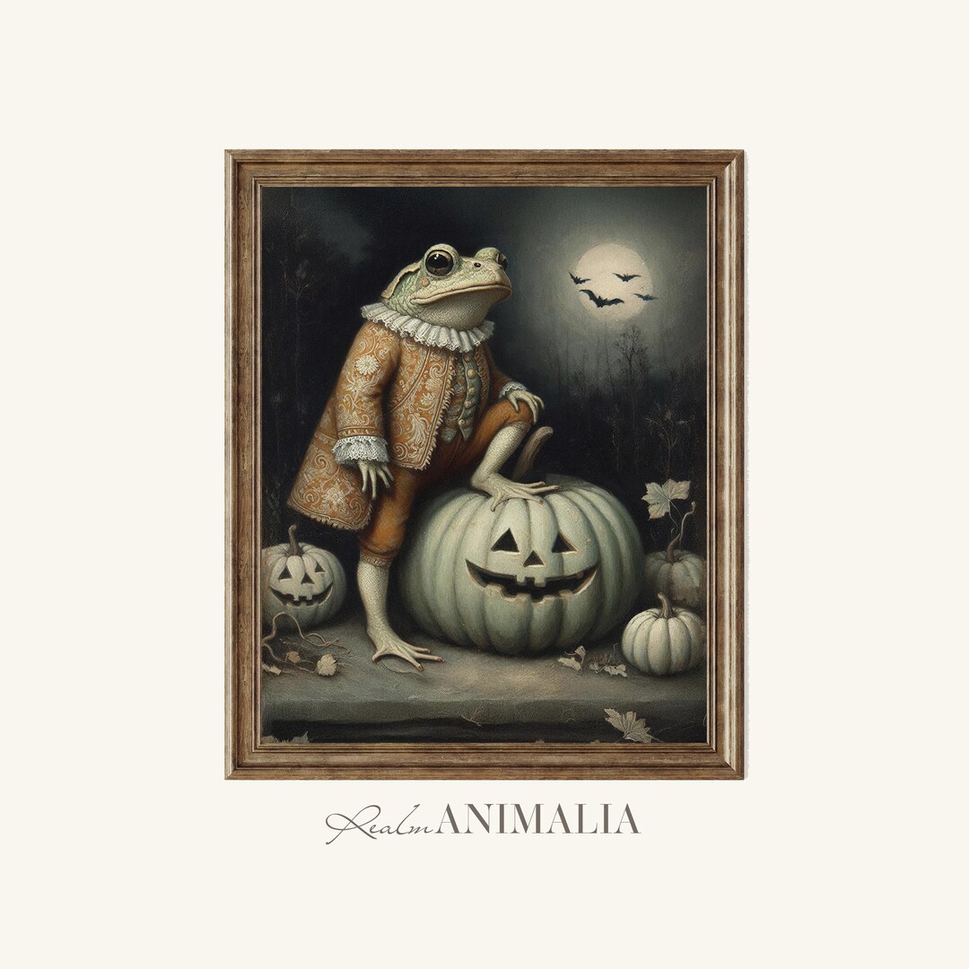 Halloween Toad Fairytale Art Print, Whimsical Fantasy Animal Decor ...