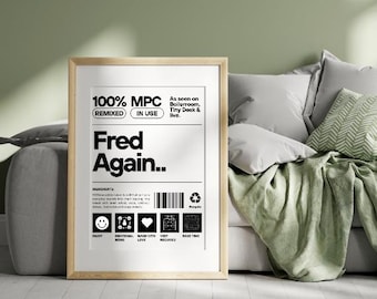 A3 Wall Poster Digital Print / Fred Again- USB - Etsy
