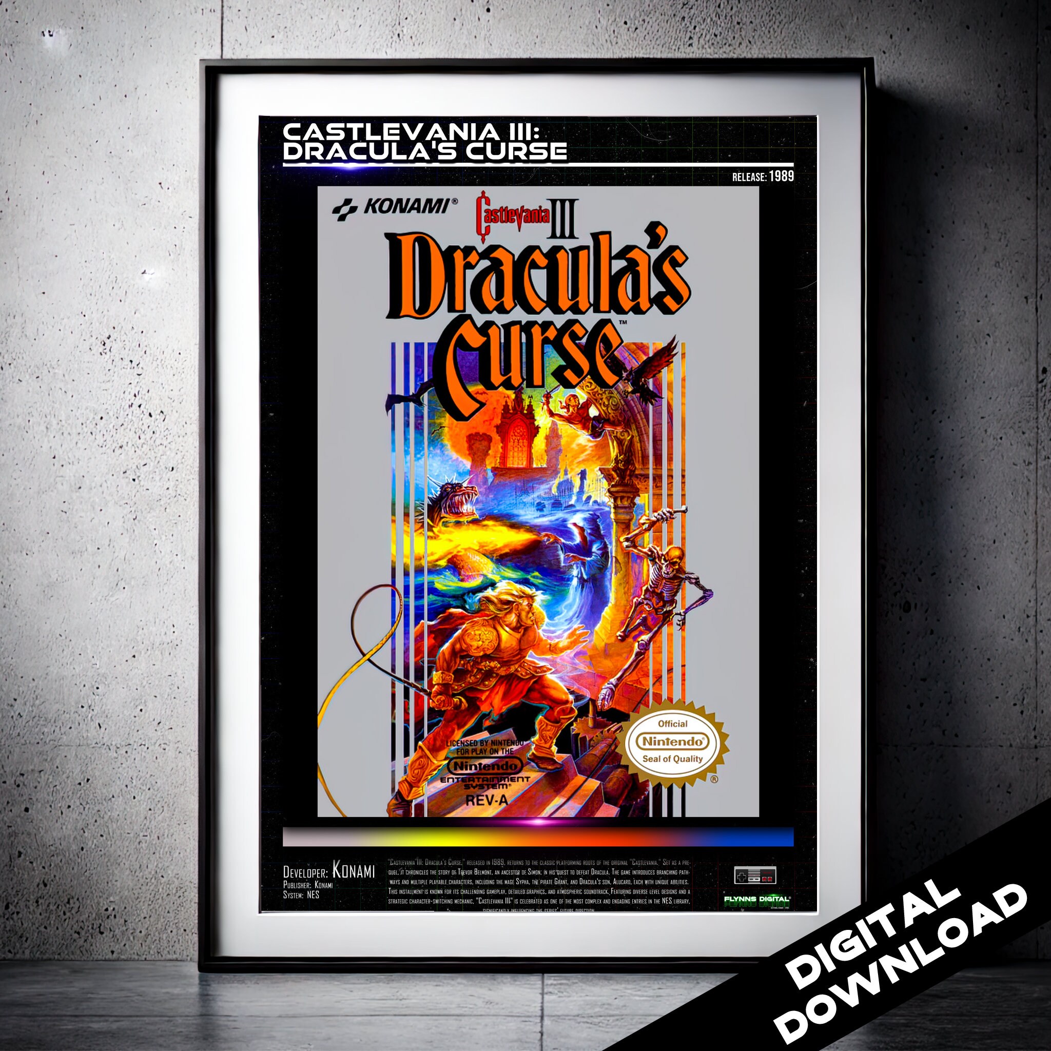 Poster Castlevania Snes CastleVania III: Dracula's Curse For