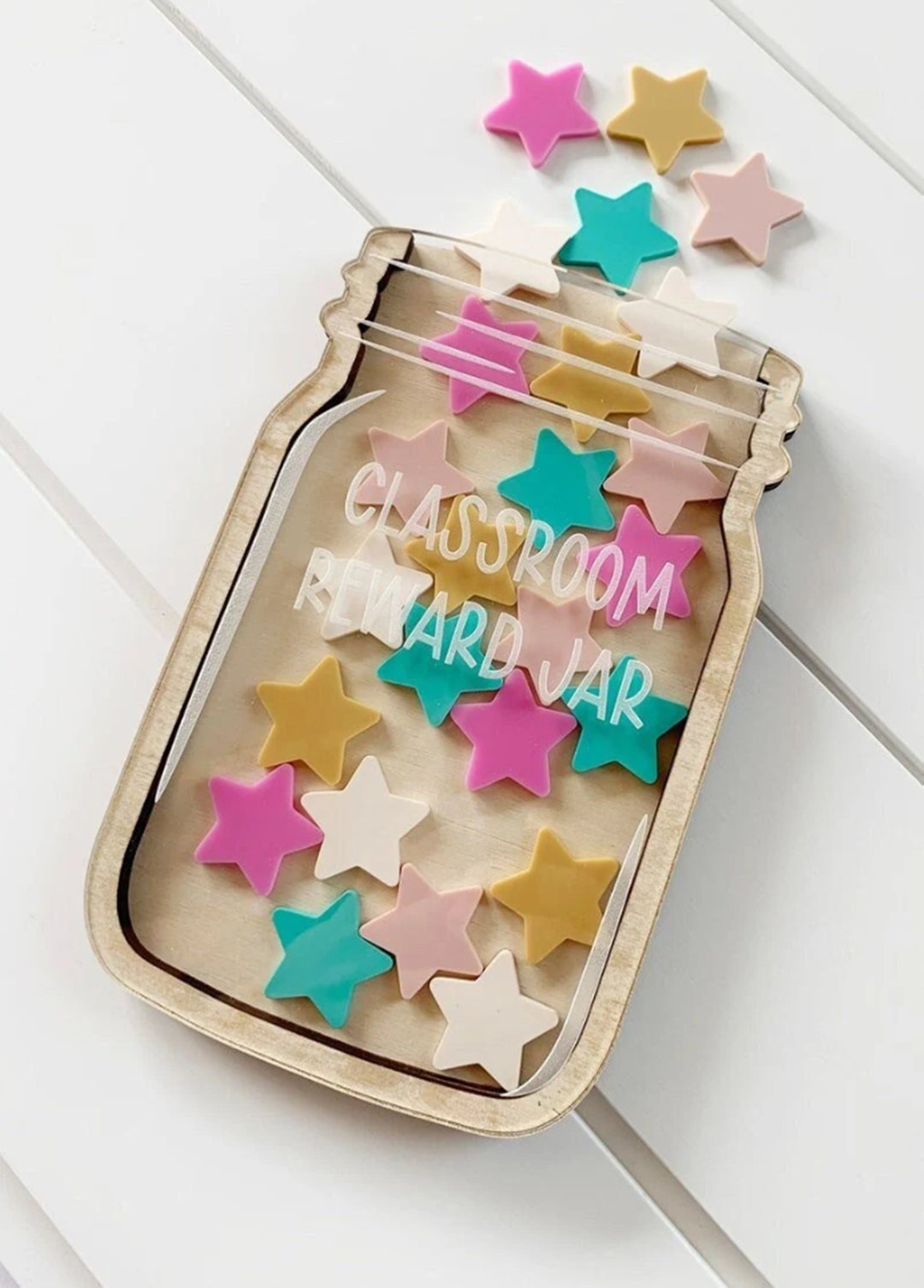 Personalized Reward Jar for Kids Classroom Reward Jar Star Etsy