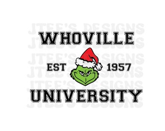 Whoville - Christmas design - PNG - Instant download - Digital Download - dtf - Sublimation - Grinch - dtf Download - University